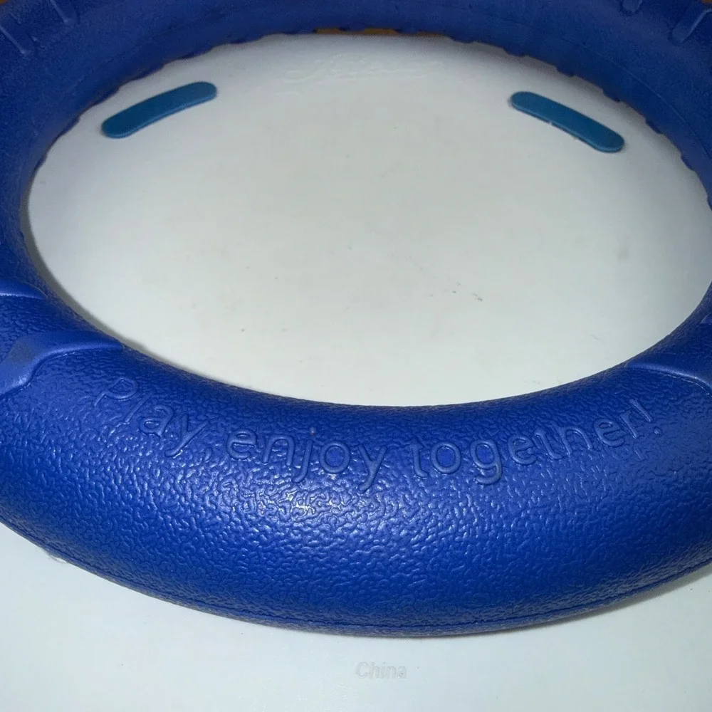 Blue Fitness Ring Foam Toss Toy Pet Training‎ Exercise Ring 11 Inch